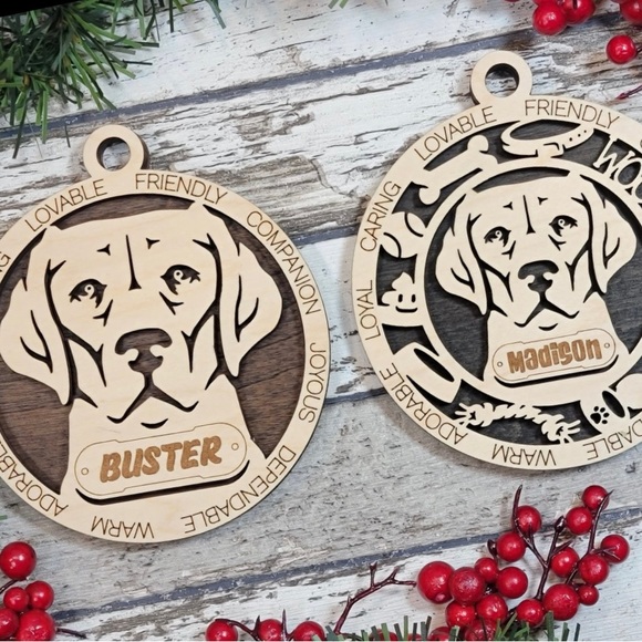 Handmade 4” Personalized Christmas Ornament for your dog! - Picture 3 of 5